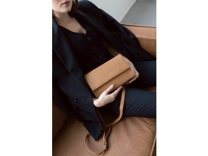 Kožena crossbody kabelka Baguette dolaro