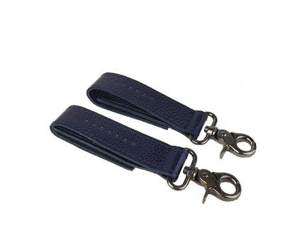 3351 kozeny uchyt na kocarek metalicky modry