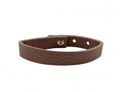 9897 damsky kozeny naramek pudrovy