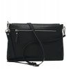 Kožená crossbody kabelka Fille čern hladká 8073 (2)